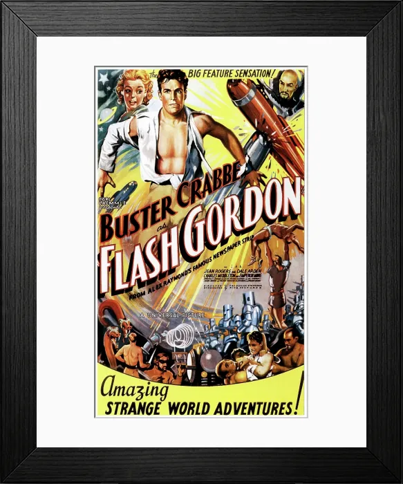 Framed Print : FLASH GORDON, Jean Rogers, Larry Buster Crabbe, Charles Middleton, 1936 Framed Print : FLASH GORDON, Jean Rogers, Larry Buster Crabbe, Charles Middleton, 1936