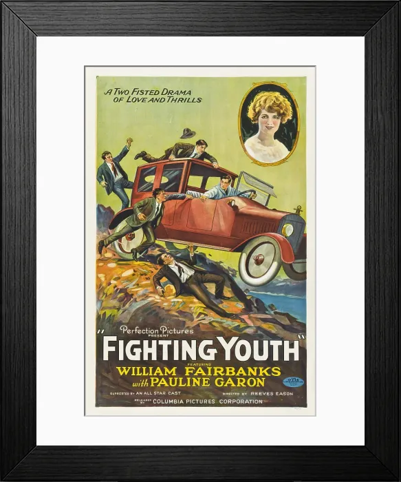 Framed Print : FIGHTING YOUTH, style A poster, top right: Pauline Garon, 1925