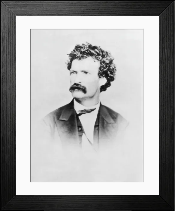 Framed Print : American writer Mark Twain, (aka Samuel Clemens), (1835-1910), c. 1864.. Courtesy: CSU Archives  /  Everett Collection