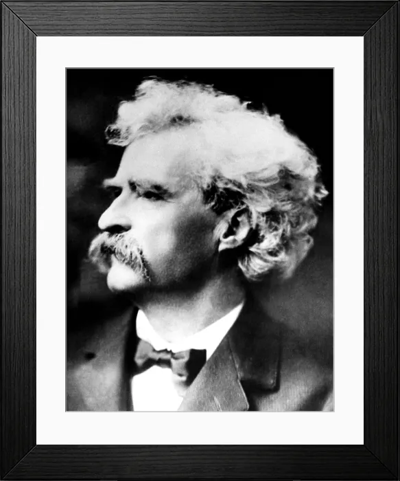 Framed Print : American writer Mark Twain, (aka Samuel Clemens), (1835-1910), c. 1900.. Courtesy: CSU Archives  /  Everett Collection