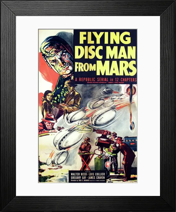 Framed Print : FLYING DISC MAN FROM MARS, 1950