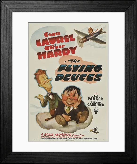 Framed Print : THE FLYING DEUCES, from left: Stan Laurel, Oliver Hardy, 1939