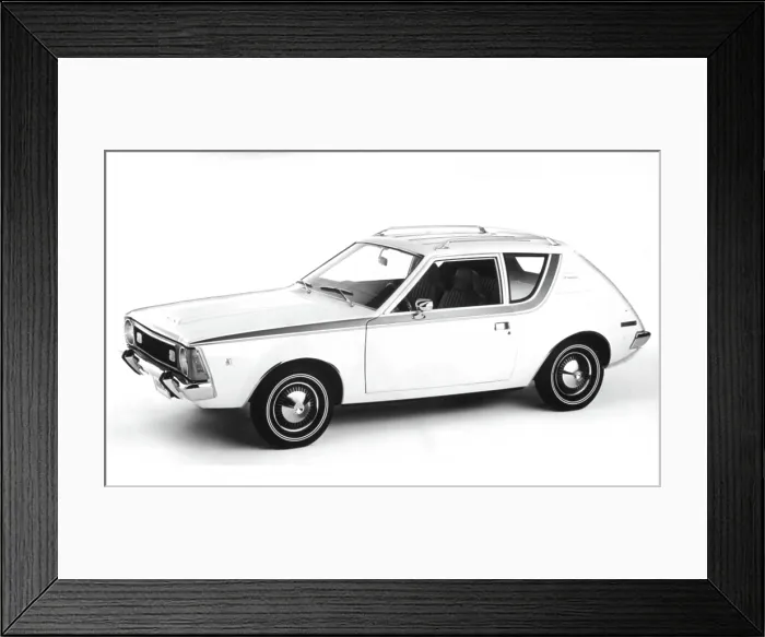 Framed Print : American Motors The Gremlin, the first US built two-door subcompact car, with a rear hatchback & lift-gate, created to compete with foreign imports, February 12, 1970 Framed Print : American Motors The Gremlin, the first US built two-door subcompact car, with a rear hatchback & lift-gate, created to compete with foreign imports, February 12, 1970