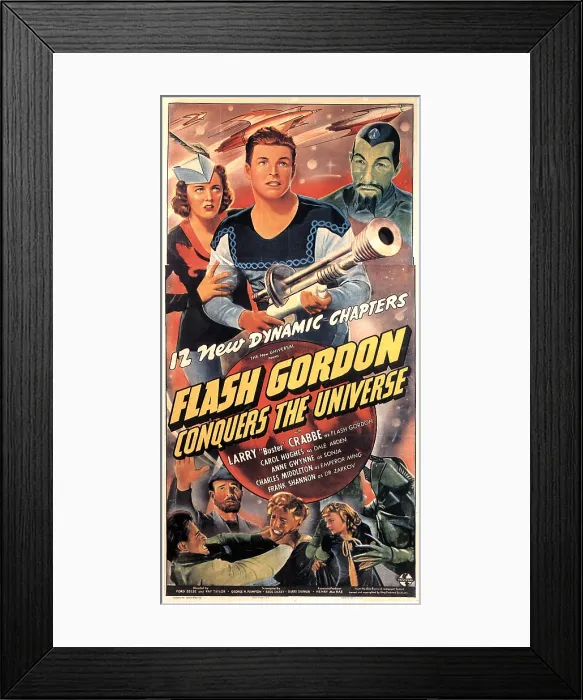 Framed Print : FLASH GORDON CONQUERS THE UNIVERSE, Carol Hughes, Larry Buster Crabbe, Charles Middleton, 1940