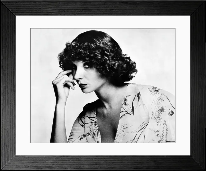 Framed Print : The Curly Locks No. 1 hairstyle by Pierre and Michel is a frame do with a perm that curls only the ends, 1974. Courtesy: CSU Archives / Everett Collection