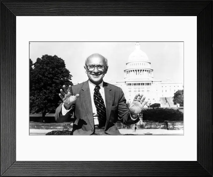 Framed Print : Economist Milton Friedman, 1980. Courtesy: CSU Archives / Everett Collection