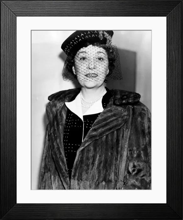 Framed Print : Millicent Hearst, wife of publisher William Randolph Hearst, in New York City, November 8, 1937. Courtesy: CSU Archives / Everett Collection