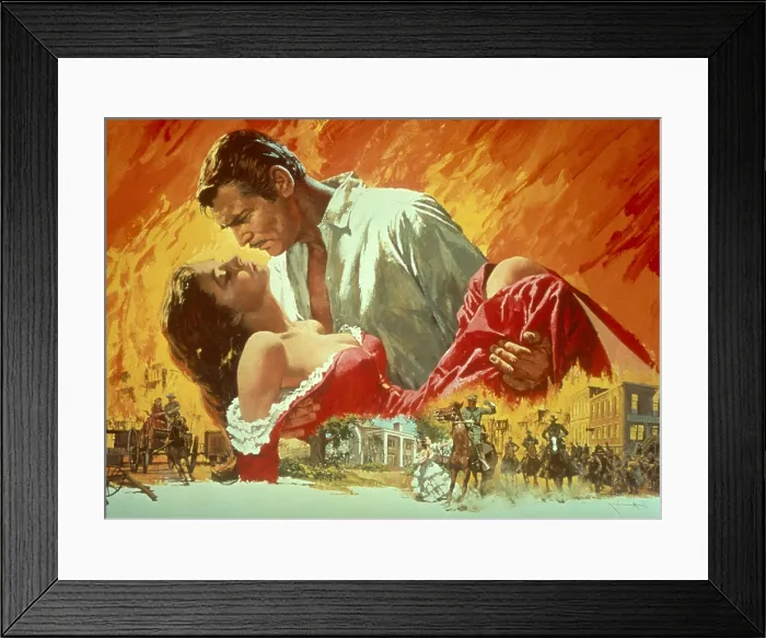 Framed Print : GONE WITH THE WIND, Vivien Leigh, Clark Gable, 1939 Framed Print : GONE WITH THE WIND, Vivien Leigh, Clark Gable, 1939