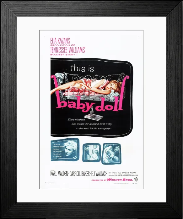 Framed Print : BABY DOLL, Carroll Baker (top and bottom left), 1956 Framed Print : BABY DOLL, Carroll Baker (top and bottom left), 1956