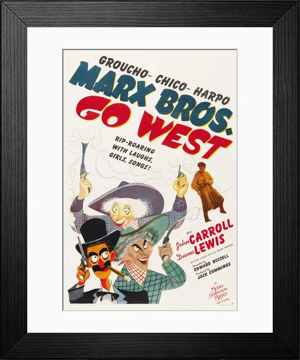 Framed Print : GO WEST, Groucho Marx, Harpo Marx, Chico Marx, Diana Lewis, 1940 Framed Print : GO WEST, Groucho Marx, Harpo Marx, Chico Marx, Diana Lewis, 1940