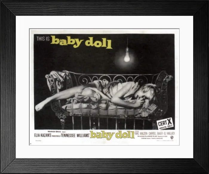 Framed Print : BABY DOLL, Carroll Baker (top and bottom left), 1956
