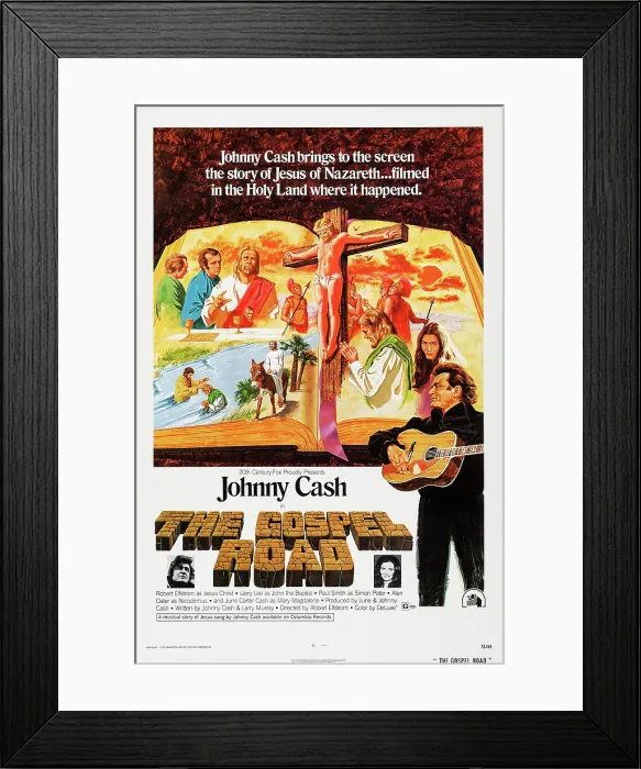 Framed Print : THE GOSPEL ROAD: A STORY OF JESUS, Johnny Cash (right), 1973, TM & Copyright 20th Century Fox Film Corp. / courtesy Everett Collection