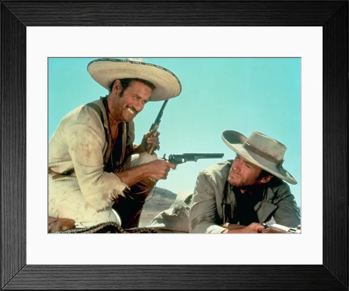 Framed Print : THE GOOD, THE BAD AND THE UGLY, Eli Wallach, Clint Eastwood, 1966