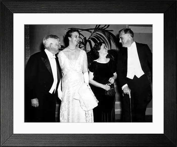 Framed Print : Vice President John Nance Garner, Eleanor Roosevelt, Mrs. Garner and President Franklin Roosevelt, 1934. Courtesy: CSU Archives / Everett Collection