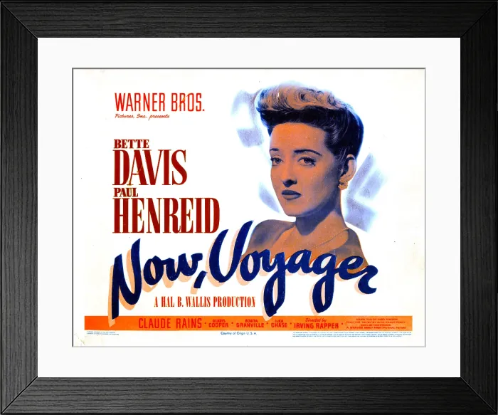 Framed Print : NOW, VOYAGER, Bette Davis, 1942
