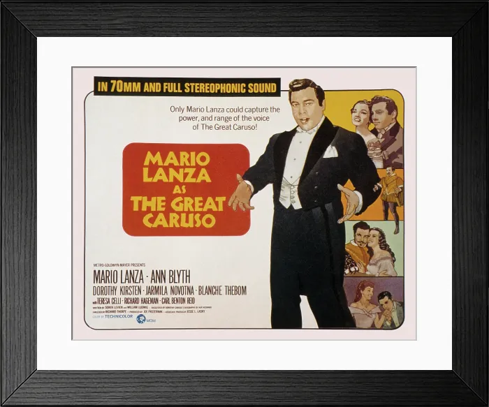 Framed Print : THE GREAT CARUSO, Mario Lanza, Ann Blyth, 1951