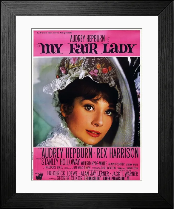 Framed Print : MY FAIR LADY, Italian poster, Audrey Hepburn, 1964 Framed Print : MY FAIR LADY, Italian poster, Audrey Hepburn, 1964