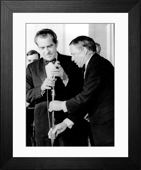 Framed Print : Frank Sinatra performs at the White House. President Richard M. Nixon, Frank Sinatra, 1973. Courtesy: CSU Archives / Everett Collection Framed Print : Frank Sinatra performs at the White House. President Richard M. Nixon, Frank Sinatra, 1973. Courtesy: CSU Archives / Everett Collection