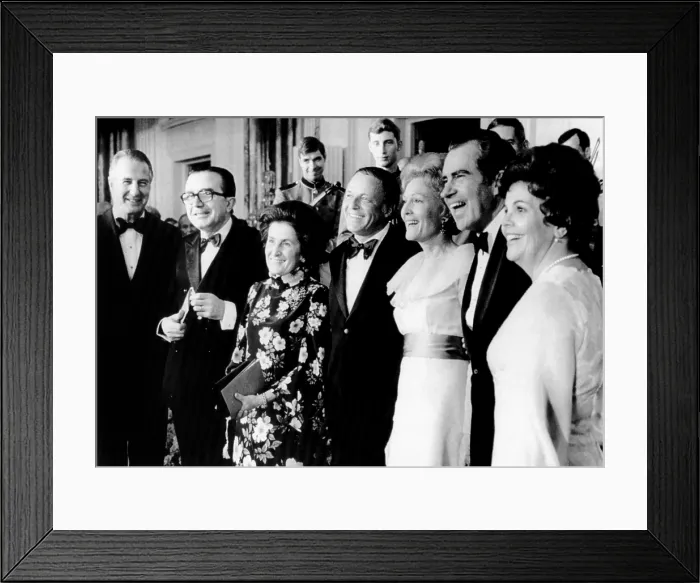 Framed Print : Frank Sinatra performs at the White House Framed Print : Frank Sinatra performs at the White House