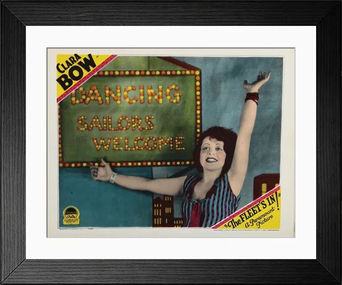 Framed Print : THE FLEET'S IN, US lobbycard, Clara Bow, 1928