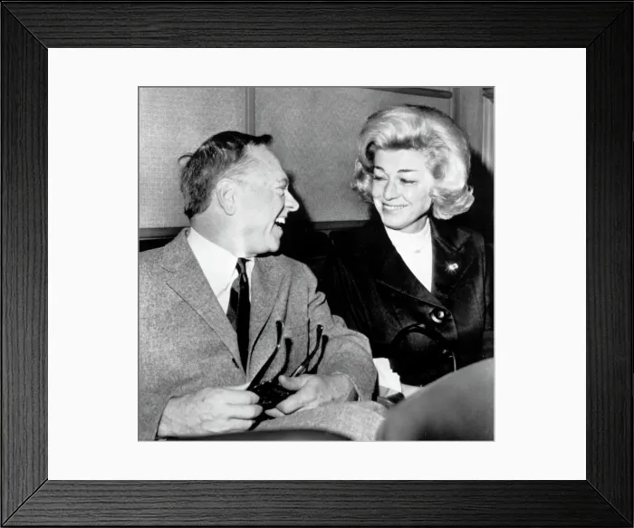 Framed Print : Mickey Rooney, with 6th wife, Margaret (Marge) Lane, shortley before their divorce trial, 1967. Courtesy: CSU Archives  /  Everett Collection