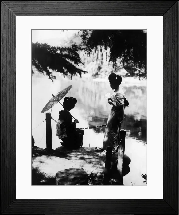 Framed Print : Japanese girls enjoy a summer day. ca 1927s. Courtesy: CSU Archives / Everett Collection
