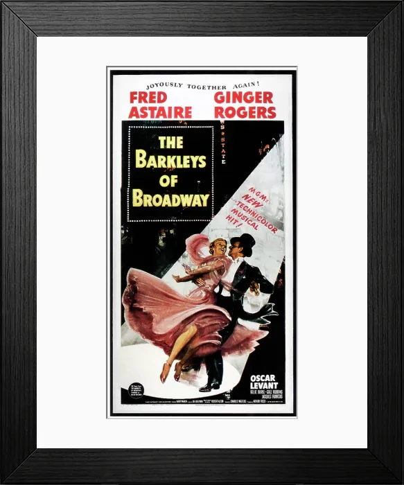 Framed Print : THE BARKLEYS OF BROADWAY, l-r: Ginger Rogers, Fred Astaire on poster art, 1949