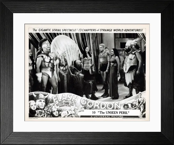 Framed Print : FLASH GORDON, (aka ROCKETSHIP), top seated center: Charles Middleton, third from right: Buster Crabbe, bottom from left: Jean Rogers Framed Print : FLASH GORDON, (aka ROCKETSHIP), top seated center: Charles Middleton, third from right: Buster Crabbe, bottom from left: Jean Rogers