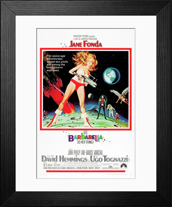 Framed Print : BARBARELLA, Jane Fonda, 1968 Framed Print : BARBARELLA, Jane Fonda, 1968