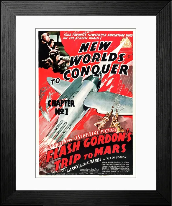 Framed Print : FLASH GORDON'S TRIP TO MARS, Chapter 1: New Worlds To Conquer, 1938