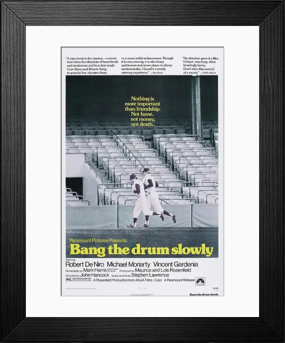 Framed Print : BANG THE DRUM SLOWLY, US poster art, 1973 Framed Print : BANG THE DRUM SLOWLY, US poster art, 1973
