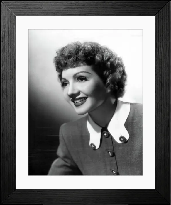 Framed Print : Claudette Colbert, 1946, portrait