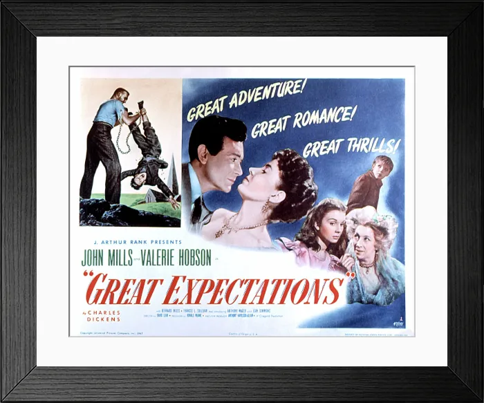 Framed Print : GREAT EXPECTATIONS, John Mills, Valerie Hobson, Jean Simmons, Martita Hunt, Anthony Wager, 1946