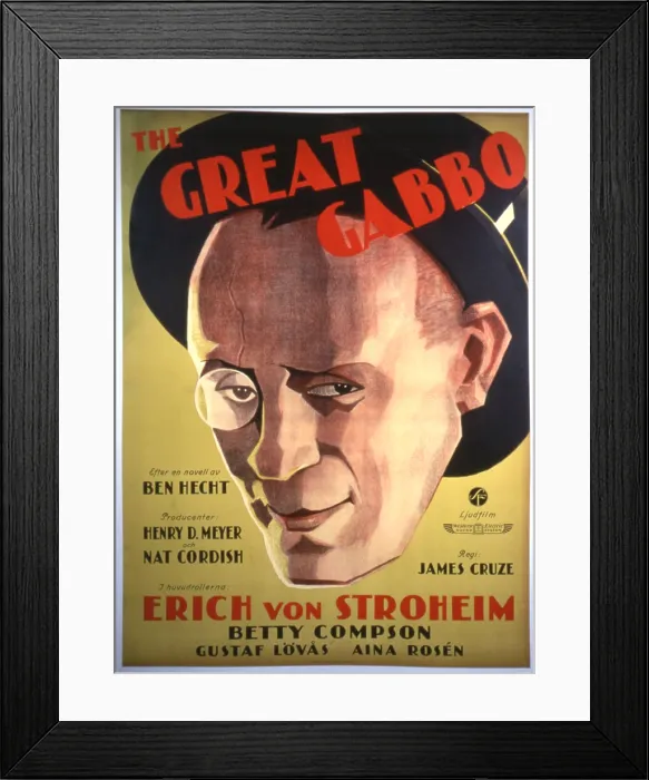 Framed Print : THE GREAT GABBO, Erich von Stroheim, 1929