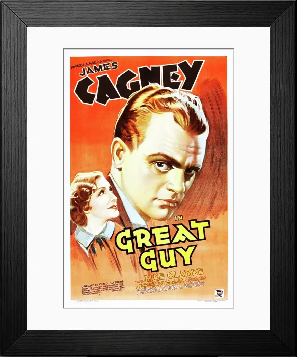 Framed Print : GREAT GUY, US poster art, from left: Mae Clarke, James Cagney, 1936 Framed Print : GREAT GUY, US poster art, from left: Mae Clarke, James Cagney, 1936