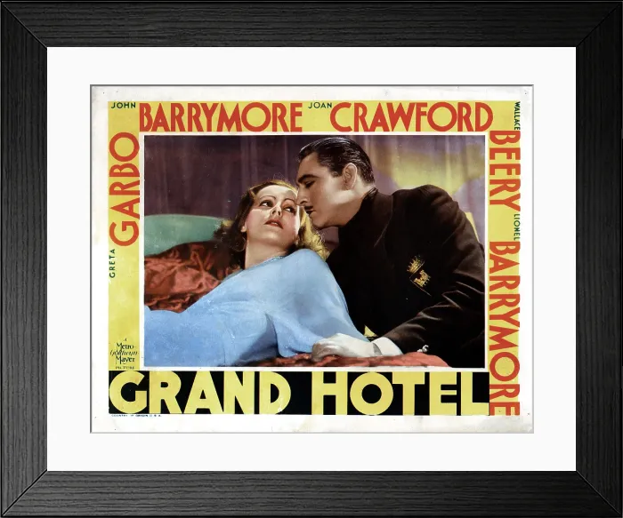 Framed Print : GRAND HOTEL, from left, Greta Garbo, John Barrymore, 1932