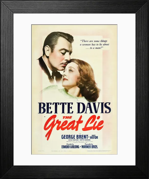 Framed Print : THE GREAT LIE, George Brent, Bette Davis, 1941