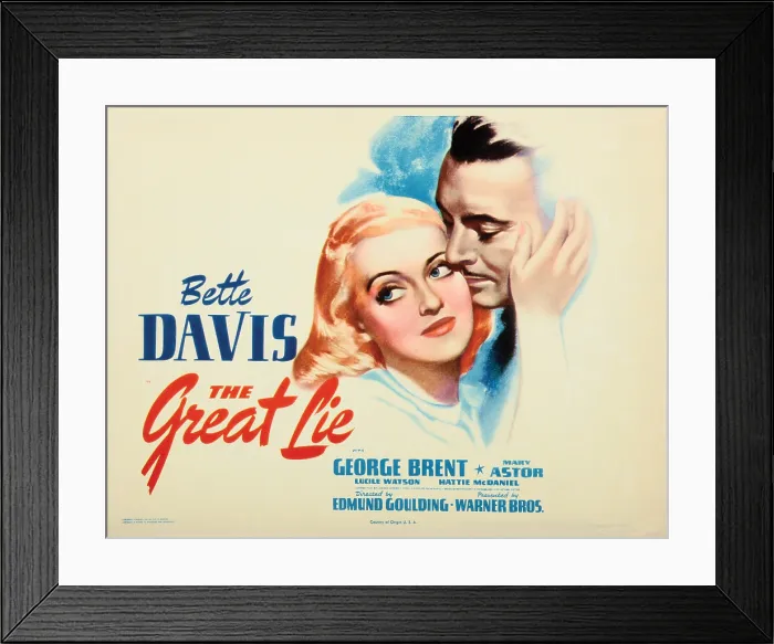 Framed Print : THE GREAT LIE, US lobbycard, from left: Bette Davis, George Brent, 1941