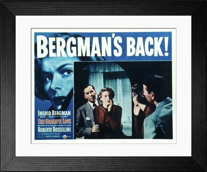 Framed Print : EUROPA 51, (aka THE GREATEST LOVE), Alexander Knox, Ingrid Bergman, 1952