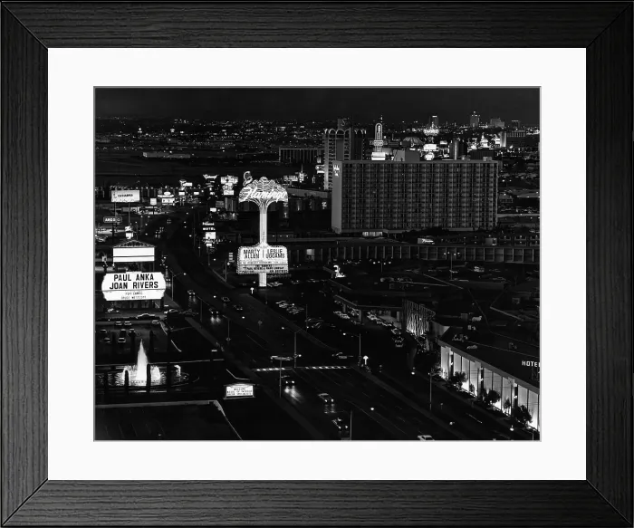 Framed Print : Las Vegas Strip, Las Vegas, Nevada. Circa 1970s. Courtesy: CSU Archives / Everett Collection