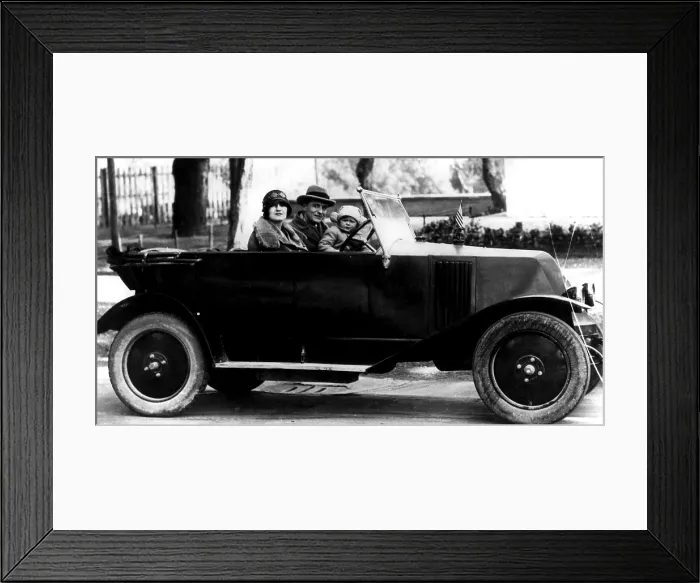 Framed Print : F. Scott Fitzgerald, his wife Zelda and his daughter, Scottie, go out for a drive somewhere in Italy. ca. 1924-1931. Courtesy CSU Archives / Everett Collection Framed Print : F. Scott Fitzgerald, his wife Zelda and his daughter, Scottie, go out for a drive somewhere in Italy. ca. 1924-1931. Courtesy CSU Archives / Everett Collection