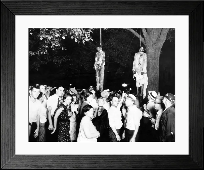 Framed Print : Lynching of two men, Marion, Indiana, circa 1930s. Courtesy: CSU Archives / Everett Collection Framed Print : Lynching of two men, Marion, Indiana, circa 1930s. Courtesy: CSU Archives / Everett Collection