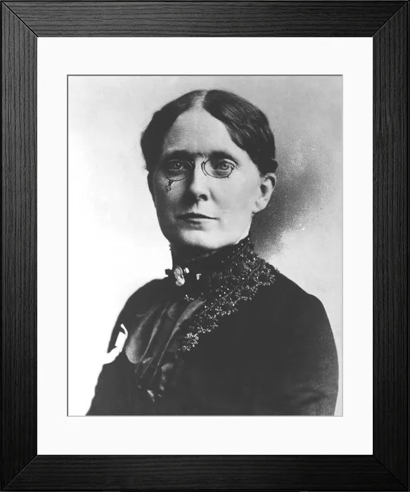 Framed Print : Francis Willard (1839-1898), American founder and president of the Women's Christian Temperence Union, and a pioneering feminist, circa 1890s