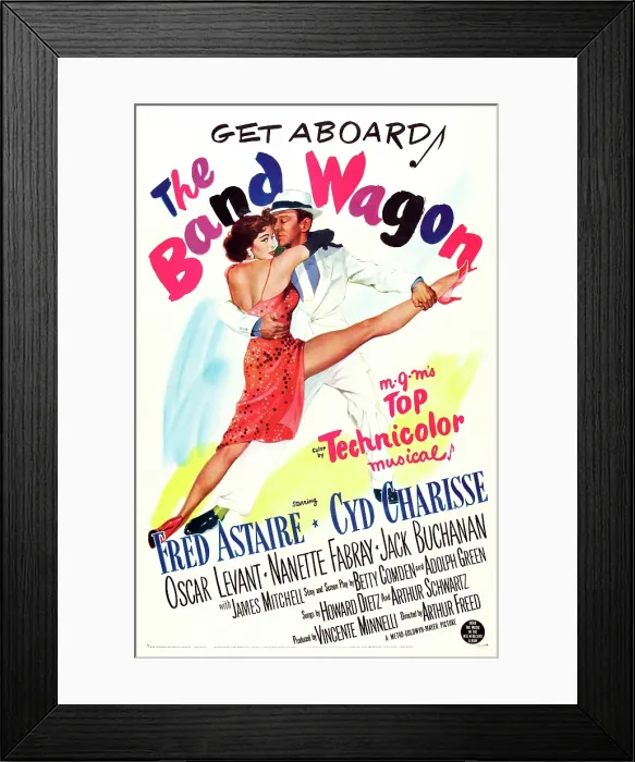Framed Print : THE BAND WAGON, US poster, Cyd Charisse, Fred Astaire, 1953