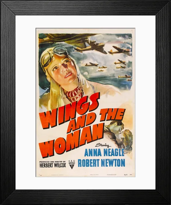 Framed Print : WINGS AND THE WOMAN (aka THEY FLEW ALONE), top left: Anna Neagle, 1942