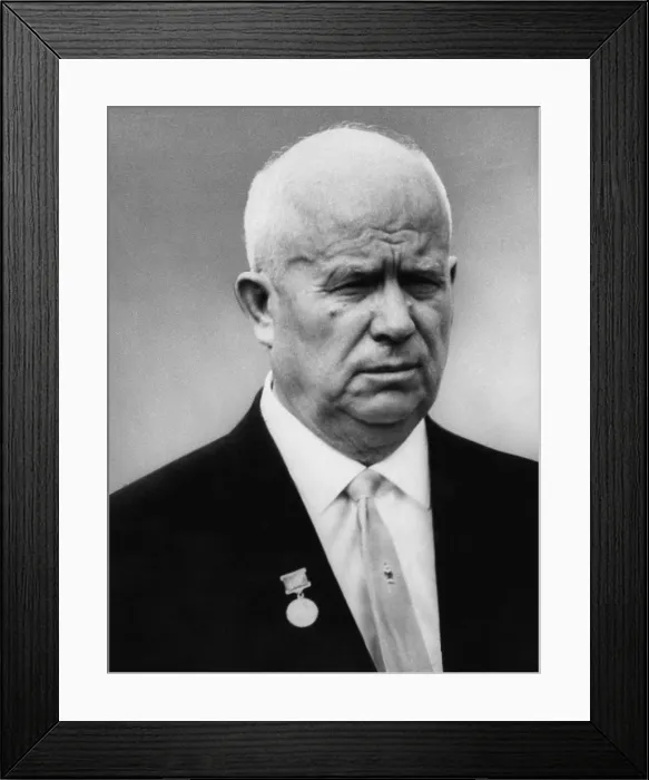 Framed Print : Nikita Khrushchev, (1894-1971), leader of the Soviet Union after the death of Stalin, c. 1950's.. Courtesy: CSU Archives  /  Everett Collection