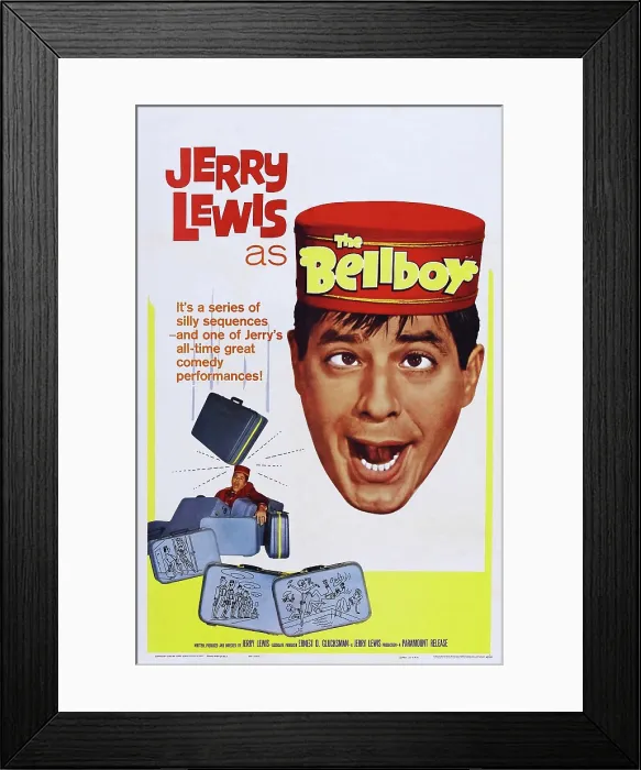 Framed Print : THE BELLBOY, US poster art, Jerry Lewis, 1960 Framed Print : THE BELLBOY, US poster art, Jerry Lewis, 1960