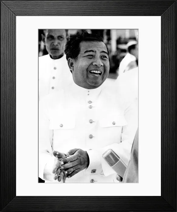 Framed Print : Prince Norodom Sihanoult of Cambodia, 1969. Courtesy: CSU Archives  /  Everett Collection