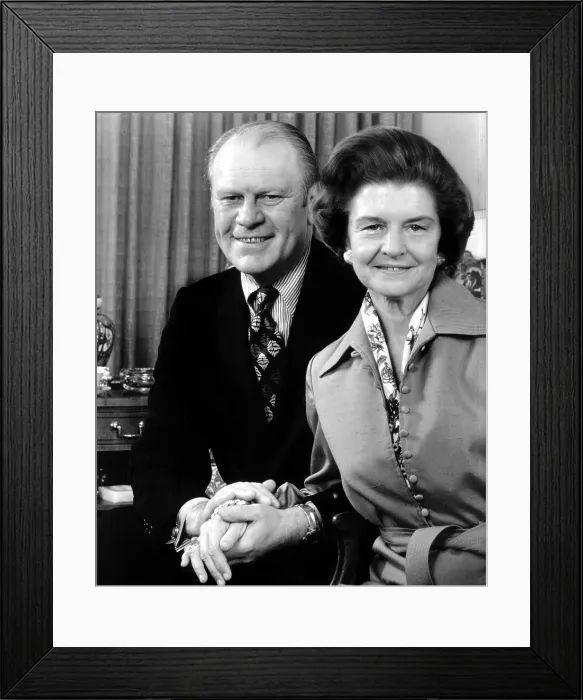 Framed Print : Vice President Gerald Ford and wife Betty Ford, 1974. Courtesy: CSU Archives  /  Everett Collection
