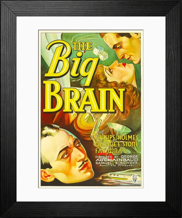 Framed Print : THE BIG BRAIN, from bottom left: George E. Stone, Fay Wray, Phillips Holmes, 1933